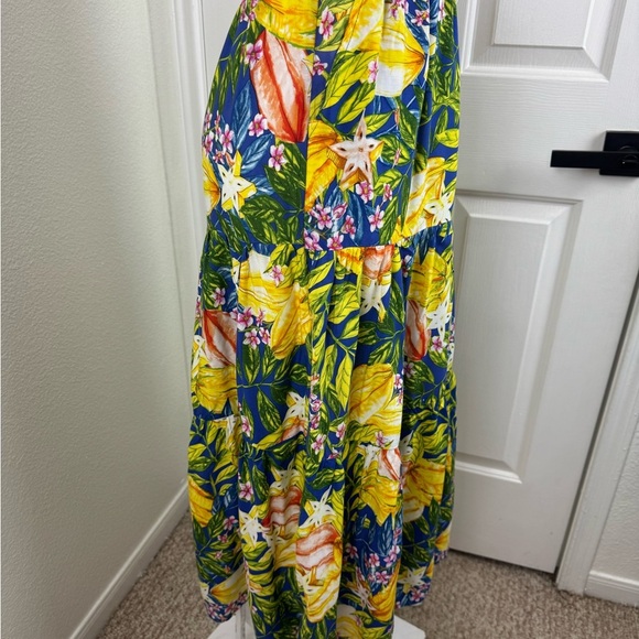 RACHEL Roy Starfruit Floral Print Tiered Maxi Skirt with Rope Belt small #144 - Picture 8 of 13